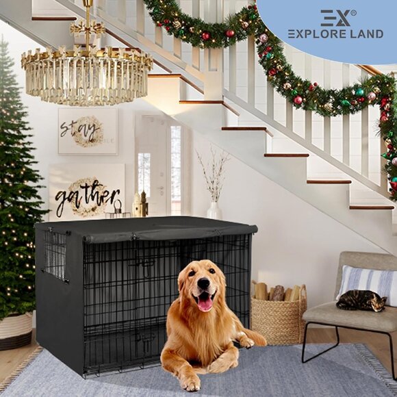 Explore Land Dog Crate Cover Heavy Duty Polyester - Picture 1 of 6